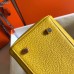 Hermes Kelly 28cm Bag In Yellow Clemence Leather GHW Hermes Kelly 28cm Bag In Yellow Clemence Leather GHW