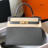 Hermes Kelly 28cm Bag In Ardoise Epsom Leather GHW Hermes Kelly 28cm Bag In Ardoise Epsom Leather GHW