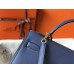 Hermes Kelly 28cm Bag In Blue Agate Epsom Leather GHW Hermes Kelly 28cm Bag In Blue Agate Epsom Leather GHW