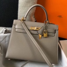 Hermes Kelly 28cm Bag In Gris Asphalt Epsom Leather GHW Hermes Kelly 28cm Bag In Gris Asphalt Epsom Leather GHW