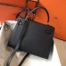 Hermes Kelly 28cm Bag In Black Epsom Leather GHW Hermes Kelly 28cm Bag In Black Epsom Leather GHW