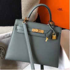 Hermes Kelly 28cm Bag In Vert Amande Epsom Leather GHW Hermes Kelly 28cm Bag In Vert Amande Epsom Leather GHW