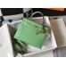 Hermes Kelly 28cm Bag In Vert Criquet Epsom Leather GHW Hermes Kelly 28cm Bag In Vert Criquet Epsom Leather GHW
