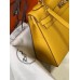 Hermes Kelly 28cm Bag In Yellow Epsom Leather GHW Hermes Kelly 28cm Bag In Yellow Epsom Leather GHW