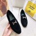 Hermes Paris Loafers In Black Velvet Hermes Paris Loafers In Black Velvet