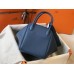 Hermes Lindy 30cm Bag In Blue Agate Clemence Leather PHW Hermes Lindy 30cm Bag In Blue Agate Clemence Leather PHW