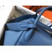 Hermes Lindy 30cm Bag In Blue Agate Clemence Leather PHW Hermes Lindy 30cm Bag In Blue Agate Clemence Leather PHW