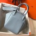 Hermes Lindy 30cm Bag In Blue Lin Clemence Leather PHW Hermes Lindy 30cm Bag In Blue Lin Clemence Leather PHW