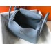 Hermes Lindy 30cm Bag In Blue Lin Clemence Leather PHW Hermes Lindy 30cm Bag In Blue Lin Clemence Leather PHW