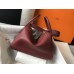 Hermes Lindy 30cm Bag In Bordeaux Clemence Leather GHW Hermes Lindy 30cm Bag In Bordeaux Clemence Leather GHW