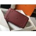 Hermes Lindy 30cm Bag In Bordeaux Clemence Leather GHW Hermes Lindy 30cm Bag In Bordeaux Clemence Leather GHW