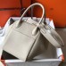Hermes Lindy 30cm Bag In Beton Clemence Leather GHW Hermes Lindy 30cm Bag In Beton Clemence Leather GHW