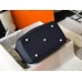 Hermes Lindy 30cm Bag In Navy Blue Clemence Leather GHW Hermes Lindy 30cm Bag In Navy Blue Clemence Leather GHW