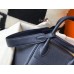 Hermes Lindy 30cm Bag In Navy Blue Clemence Leather GHW Hermes Lindy 30cm Bag In Navy Blue Clemence Leather GHW