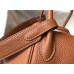Hermes Lindy 30cm Bag In Gold Clemence Leather PHW Hermes Lindy 30cm Bag In Gold Clemence Leather PHW
