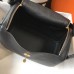 Hermes Lindy 30cm Bag In Black Clemence Leather GHW Hermes Lindy 30cm Bag In Black Clemence Leather GHW