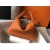 Hermes Lindy 30cm Bag In Orange Clemence Leather GHW Hermes Lindy 30cm Bag In Orange Clemence Leather GHW