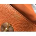 Hermes Lindy 30cm Bag In Orange Clemence Leather GHW Hermes Lindy 30cm Bag In Orange Clemence Leather GHW