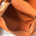 Hermes Lindy 30cm Bag In Orange Clemence Leather GHW Hermes Lindy 30cm Bag In Orange Clemence Leather GHW