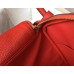 Hermes Lindy 30cm Bag In Red Clemence Leather GHW Hermes Lindy 30cm Bag In Red Clemence Leather GHW