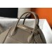 Hermes Lindy 30cm Bag In Taupe Clemence Leather GHW Hermes Lindy 30cm Bag In Taupe Clemence Leather GHW