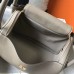 Hermes Lindy 30cm Bag In Gris Tourterelle Clemence Leather GHW Hermes Lindy 30cm Bag In Gris Tourterelle Clemence Leather GHW