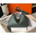 Hermes Lindy 30cm Bag In Vert Amande Clemence Leather GHW Hermes Lindy 30cm Bag In Vert Amande Clemence Leather GHW