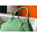 Hermes Lindy 30cm Bag In Vert Criquet Clemence Leather GHW Hermes Lindy 30cm Bag In Vert Criquet Clemence Leather GHW