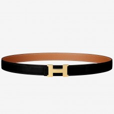 Hermes Mini Constance 24mm Reversible Belt Black/Gold Hermes Mini Constance 24mm Reversible Belt Black/Gold