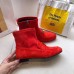 Hermes Red Suede Saint Honore Ankle Boots Hermes Red Suede Saint Honore Ankle Boots