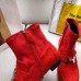 Hermes Red Suede Saint Honore Ankle Boots Hermes Red Suede Saint Honore Ankle Boots