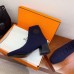Hermes Volver 60 Ankle Boot In Blue Knit Hermes Volver 60 Ankle Boot In Blue Knit