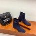 Hermes Volver 60 Ankle Boot In Blue Knit Hermes Volver 60 Ankle Boot In Blue Knit