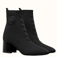 Hermes Volver 60 Ankle Boot In Black Knit Hermes Volver 60 Ankle Boot In Black Knit