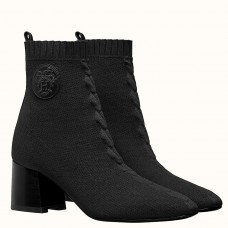 Hermes Volver 60 Ankle Boot In Black Knit Hermes Volver 60 Ankle Boot In Black Knit