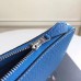 Hermes Blue Clemence Azap Zipped Wallet Hermes Blue Clemence Azap Zipped Wallet