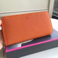 Hermes Orange Clemence Azap Zipped Wallet Hermes Orange Clemence Azap Zipped Wallet