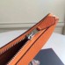 Hermes Orange Clemence Azap Zipped Wallet Hermes Orange Clemence Azap Zipped Wallet