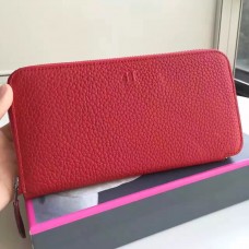 Hermes Red Clemence Azap Zipped Wallet Hermes Red Clemence Azap Zipped Wallet