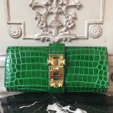 Hermes Medor Clutch Bag In Bamboo Crocodile Leather Hermes Medor Clutch Bag In Bamboo Crocodile Leather