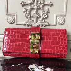 Hermes Medor Clutch Bag In Red Crocodile Leather Hermes Medor Clutch Bag In Red Crocodile Leather