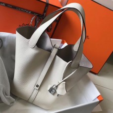 Hermes Picotin Lock 18 Bag In Beton Clemence Leather Hermes Picotin Lock 18 Bag In Beton Clemence Leather