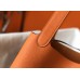 Hermes Picotin Lock 18 Bag In Orange Clemence Leather Hermes Picotin Lock 18 Bag In Orange Clemence Leather