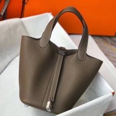 Hermes Picotin Lock 18 Bag In Trench Clemence Leather Hermes Picotin Lock 18 Bag In Trench Clemence Leather