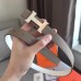 Hermes Mini Constance 24mm Reversible Belt Taupe/White Hermes Mini Constance 24mm Reversible Belt Taupe/White