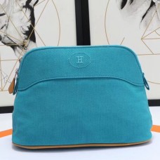 Hermes Medium Bolide Travel Case In Blue Horizon Cotton Hermes Medium Bolide Travel Case In Blue Horizon Cotton