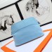 Hermes Medium Bolide Travel Case In Blue Lin Cotton Hermes Medium Bolide Travel Case In Blue Lin Cotton