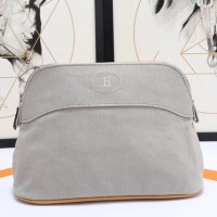 Hermes Medium Bolide Travel Case In Grey Cotton Hermes Medium Bolide Travel Case In Grey Cotton