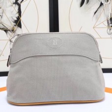 Hermes Medium Bolide Travel Case In Grey Cotton Hermes Medium Bolide Travel Case In Grey Cotton