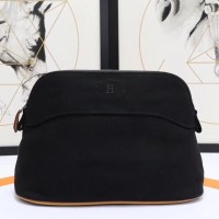 Hermes Medium Bolide Travel Case In Black Cotton Hermes Medium Bolide Travel Case In Black Cotton